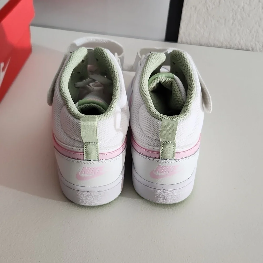 Nike Court Mid Size 7Y or 8.5 women pink white New